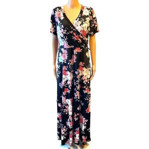 First Love Look Cottagecore Floral Casual Stretch Maxi Dress Women Size M/L